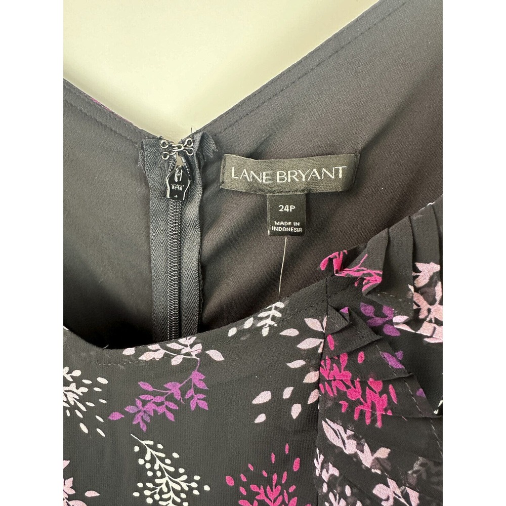 NWT Lane Bryant Floral Tiered Ruffle Off-The-Shoulder Maxi Dress Plus Size 24 P - Picture 8 of 16